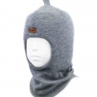 Beezy merino vilnos kepurė - šalmas pilkos spalvos 1405/1
